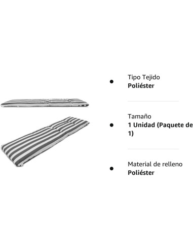 Cojín Tumbona. Colchoneta para...